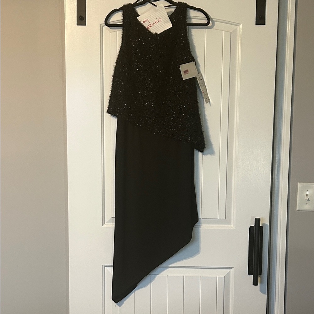 Jessica Howard Elegant Black Asymmetrical Dress -NWT
